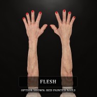 In Stock - Elderly Human Sleeves - Smaller Fit Flesh with Red Nails