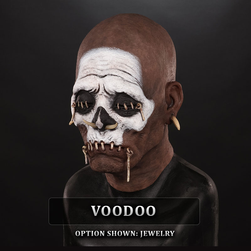 Shrunken Head Silicone Half Mask