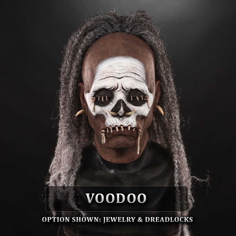 Shrunken Head Silicone Half Mask