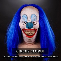 IN STOCK - Dimples Circus Clown with Blue Hair and Glued Nose Blue