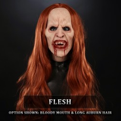 IN STOCK - Vamp Flesh Bloody Mouth and long auburn hair Female Fit