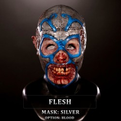 IN STOCK - EL Muerto Flesh/Silver Mask with Blood