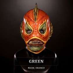 IN STOCK - EL Pescador Green and Orange Mask