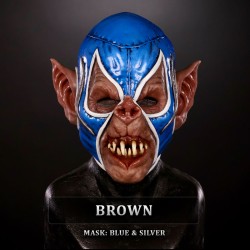 IN STOCK - Camazotz Brown with Blue&Silver mask