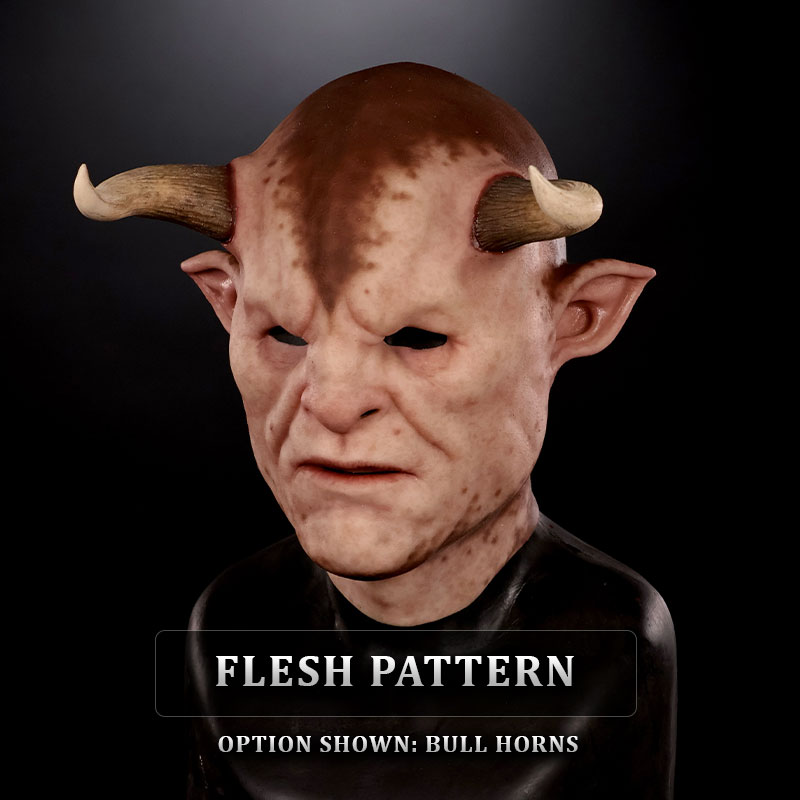 IN STOCK - Centaur Flesh Patterned Bull Horns