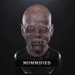 Shrunken Head Silicone Half Mask