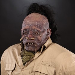 Shrunken Head Silicone Half Mask