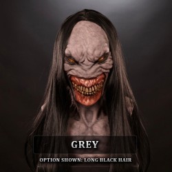 IN STOCK - Demented Grey Long Black Hair