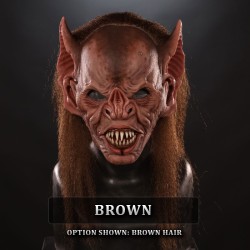 IN STOCK - Bat Brown Silicone face with bonded Brown hair