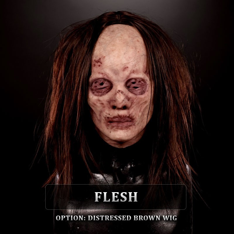 IN STOCK - Departed Flesh Female Fit Distressed Brown Hair