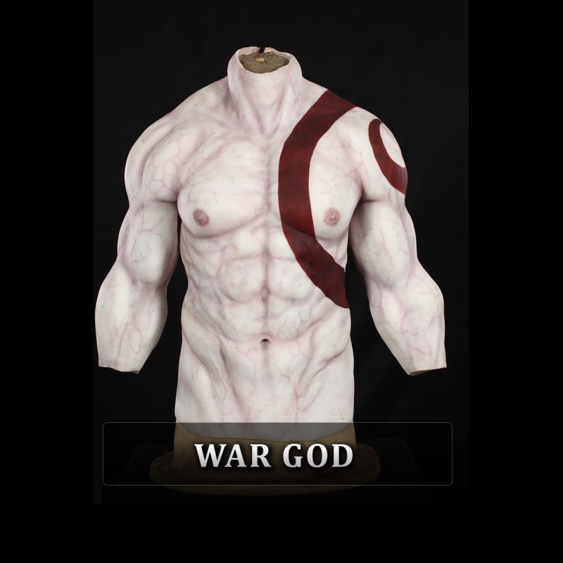 Realistic Full Body Muscle Suit Buff White