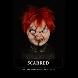 IN STOCK - Brat Scarred with red shag wig