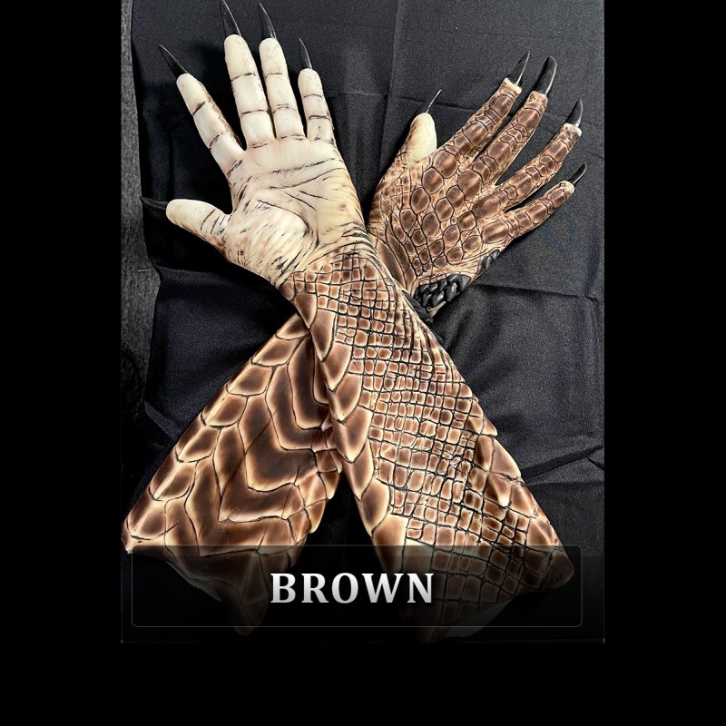 IN STOCK - Reptilian Sleeves Brown