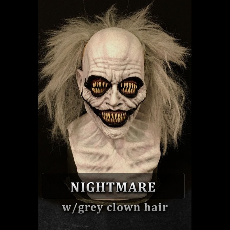 IN STOCK - Dentata Nightmare Grey Clown Hair