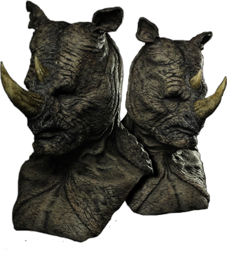 Grey Rhino Latex Mask 